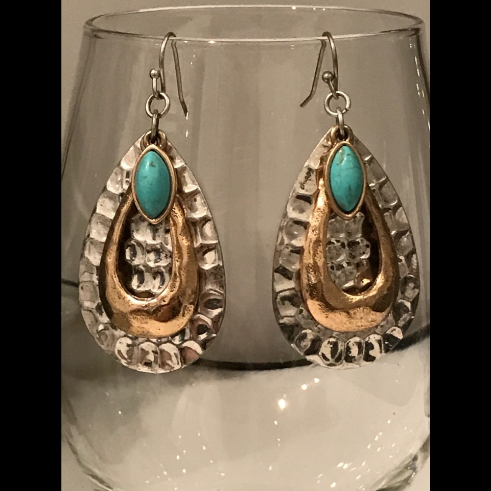 ⭐️4/$25 or 2/$15 Large teardrop earrings